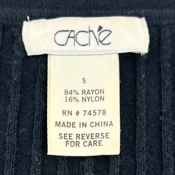 Cache’ black v neck elbow sleeve sweater - Picture 6 of 6